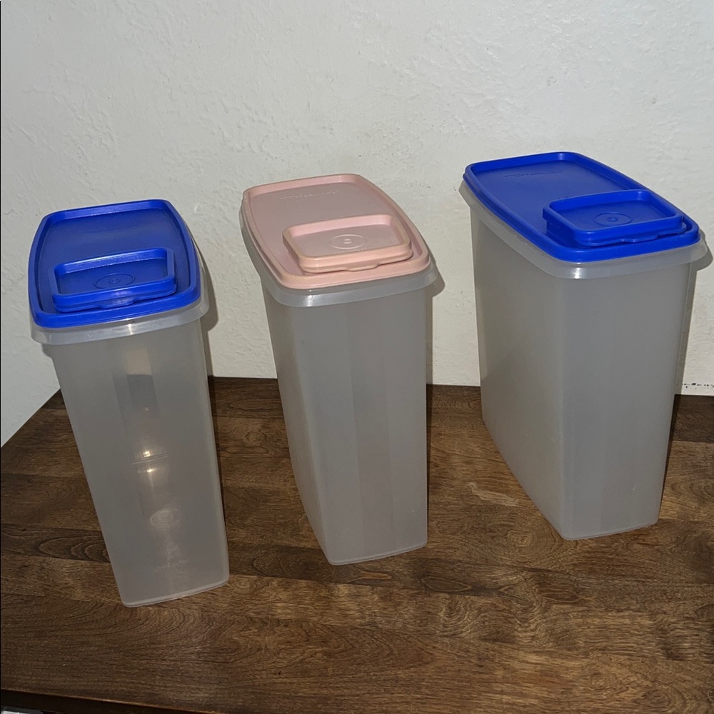 Tupperware super cereal storage containers lot vintage